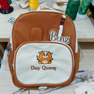   Thêu Tên  Balo Tai Thỏ Thêu Tên Theo Yêu Cầu Balo Lớp 1 tiểu học. Balo Túi Cặp Thêu tên Đi Chơi Cho Bé 
