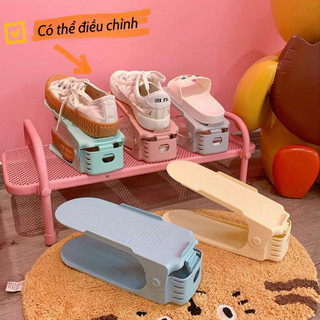 Kệ để giày dép tiết kiệm diện tích có 3 nấc điều chỉnh, đế đựng giày dép, khay đựng giày dép cứng cáp giày dặn