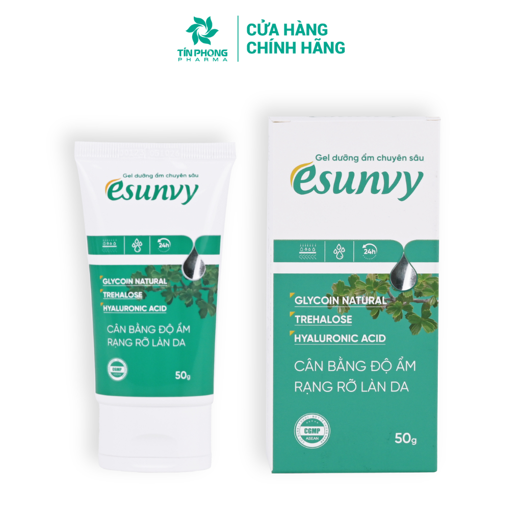 Gel Dưỡng Ẩm Chuyên Sâu ESUNVY chứa Hyaluronic (HA) Phục Hồi Da, Duy Trì Độ Đàn Hồi và Cải Thiện Lão Hóa tuýp 50G TMP043