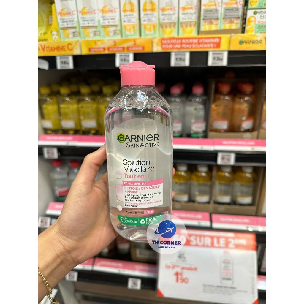 Nước Tẩy Trang làm sạch sâu dịu nhẹ cho mọi loại da - Garnier Micellar Cleansing Water 400ml