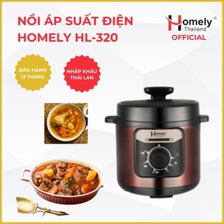 Nồi áp suất đa năng Homely HL - 320 công suất 1000W, chất liệu bền tốt, dày dặn, đa chức năng nấu nướng