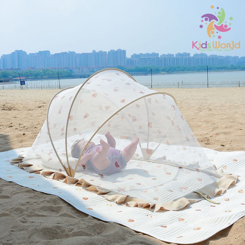 Màn chụp cho bé màn chống muỗi KidsWorld gấp gọn thông minh phong cách Hàn Quốc che chắn cho bé ngủ ngon