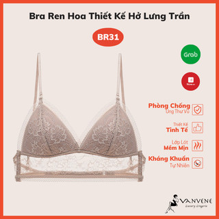 Áo lót VANVENE, áo Bralette BR31 Ren hoa thiết kế Hở Lưng trần siêu gợi cảm Mặc Nhiều Kiểu Sexy