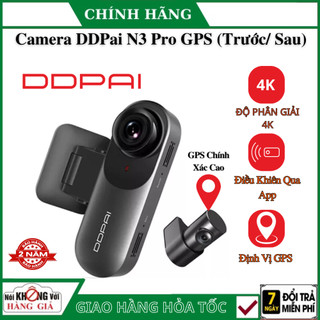Camera hành trình ô tô DDPAI Dash Cam Mola N3 / N3 PRO GPS Phiên bản toàn cầu Độ phân giải 4k kết nối Wifi