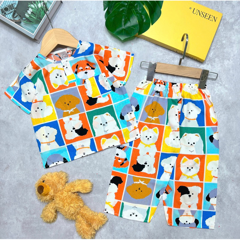 BỘ TOLE BÉ TRAI TAY NGẮN QUẦN DÀI 9-37kg