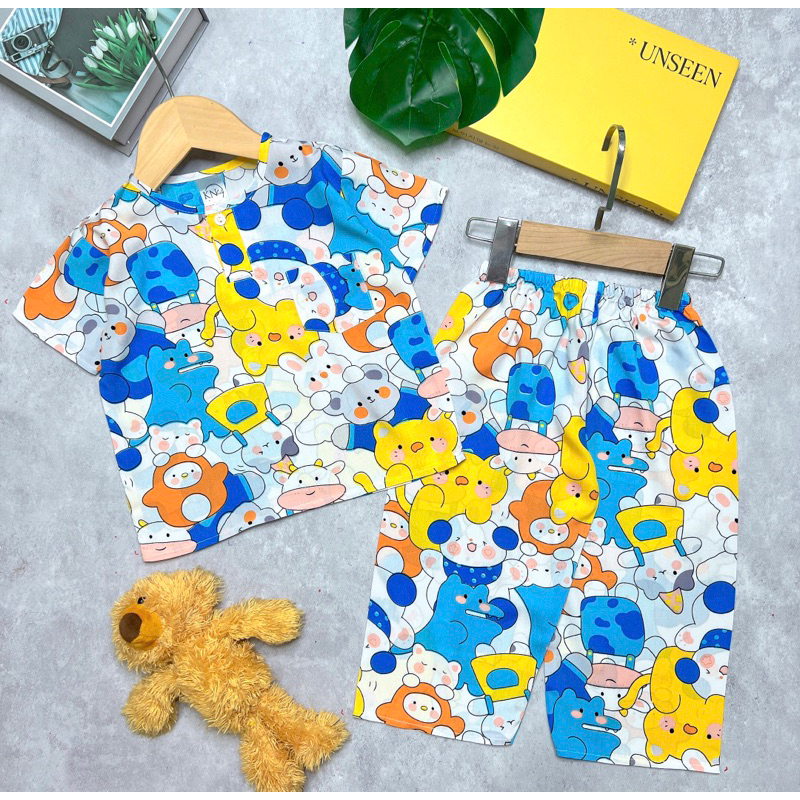 BỘ TOLE BÉ TRAI TAY NGẮN QUẦN DÀI 9-37kg