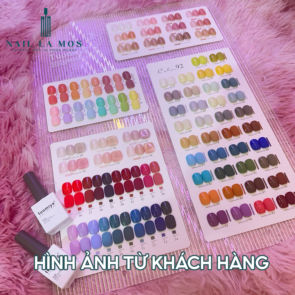 Set sơn gel Tuomiya chính hãng 92 màu nail - Sơn móng tay mix gel thạch tone hồng, thạch nhũ