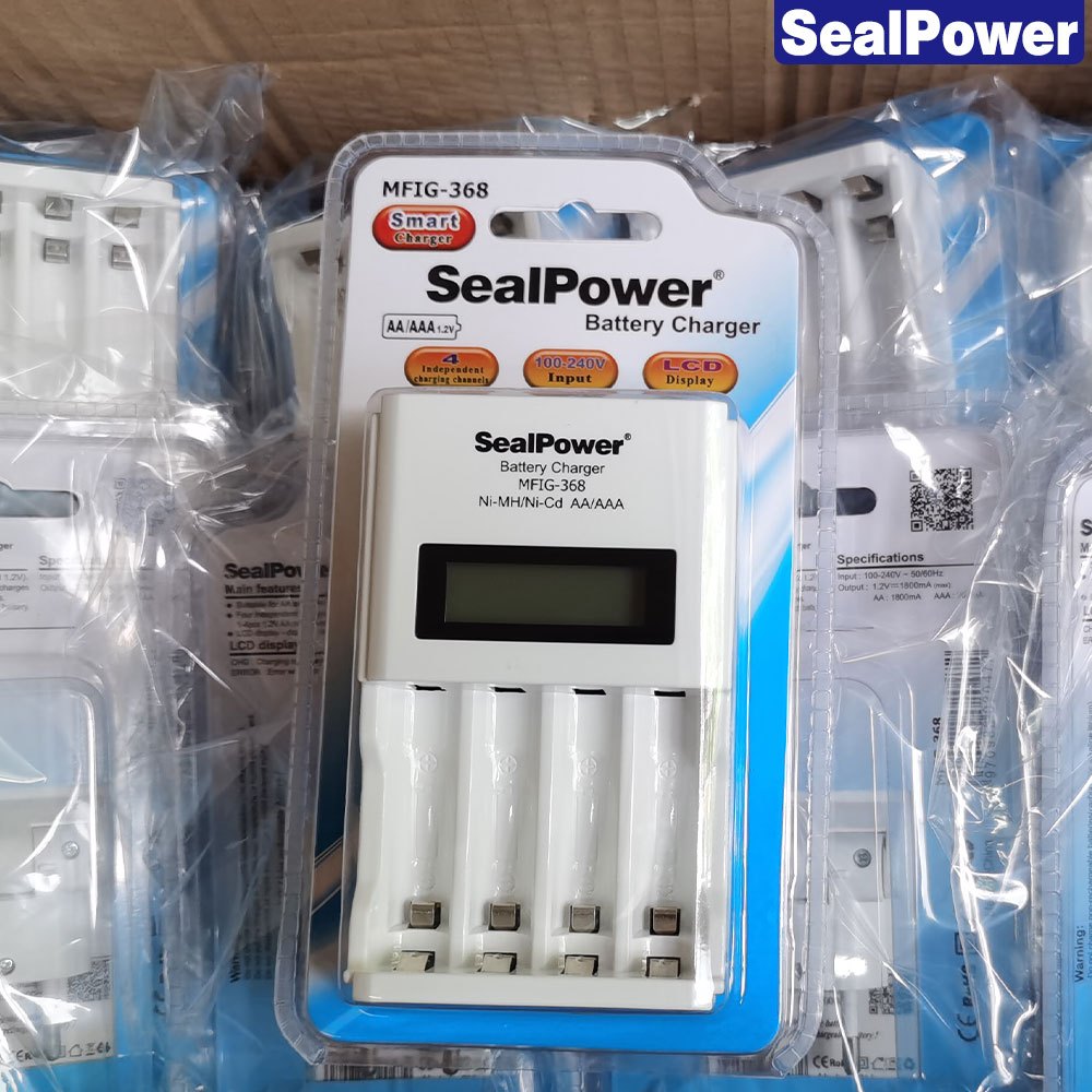 Bộ sạc thông minh SealPower MFIG-368 kèm pin sạc AA3300mAh,AAA1300mAh,pin sạc 1.2V,pin sạc SealPower chính hãng