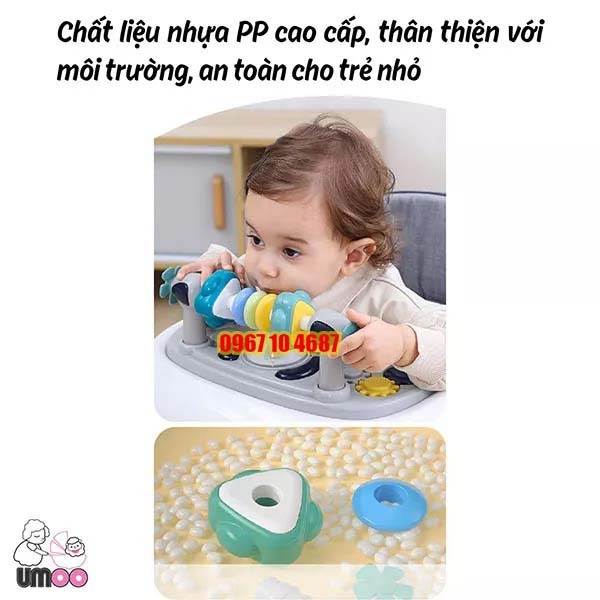 Xe tập đi đa năng Umoo UM 02115, Xe tập đi em bé an toàn bảo hành 12 tháng