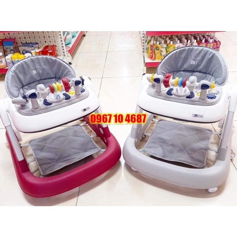 Xe tập đi đa năng Umoo UM 02115, Xe tập đi em bé an toàn bảo hành 12 tháng