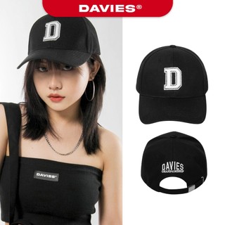Mũ lưỡi trai nam nữ màu đen DAVIES thêu logo Black Baseball Academy Cap local brand |D-HAT06-D