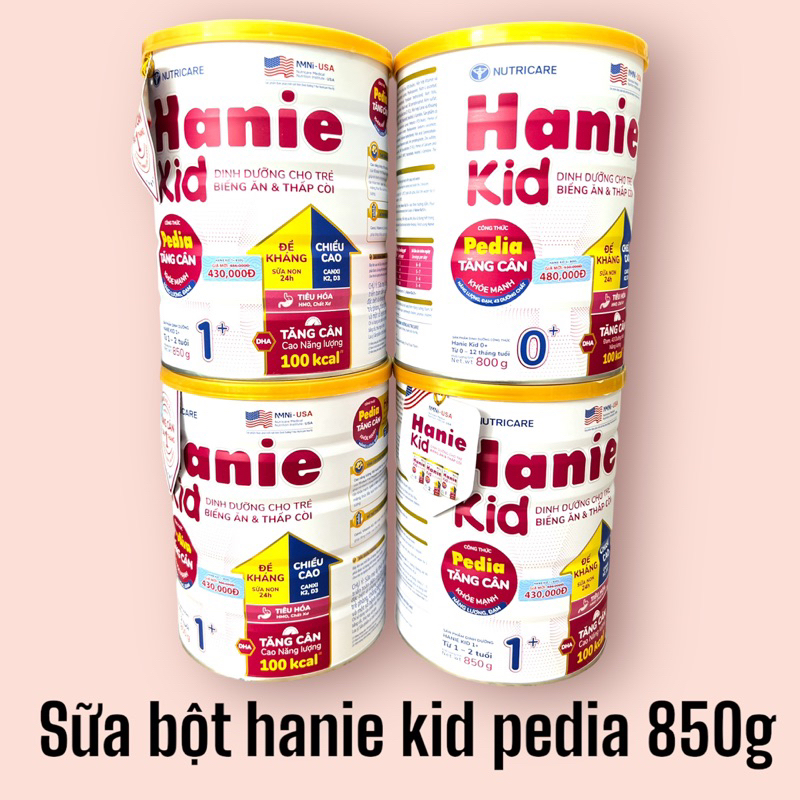 Sữa bột nutricare Hanie Kid pedia số 2 850g
