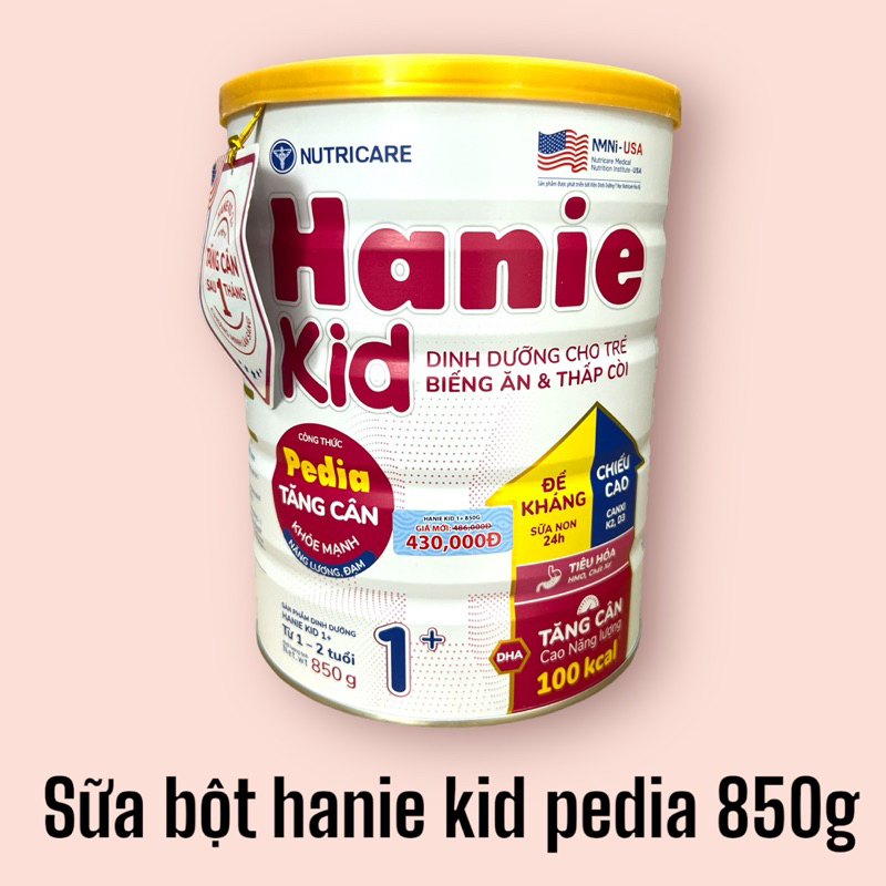 Sữa bột nutricare Hanie Kid pedia số 2 850g
