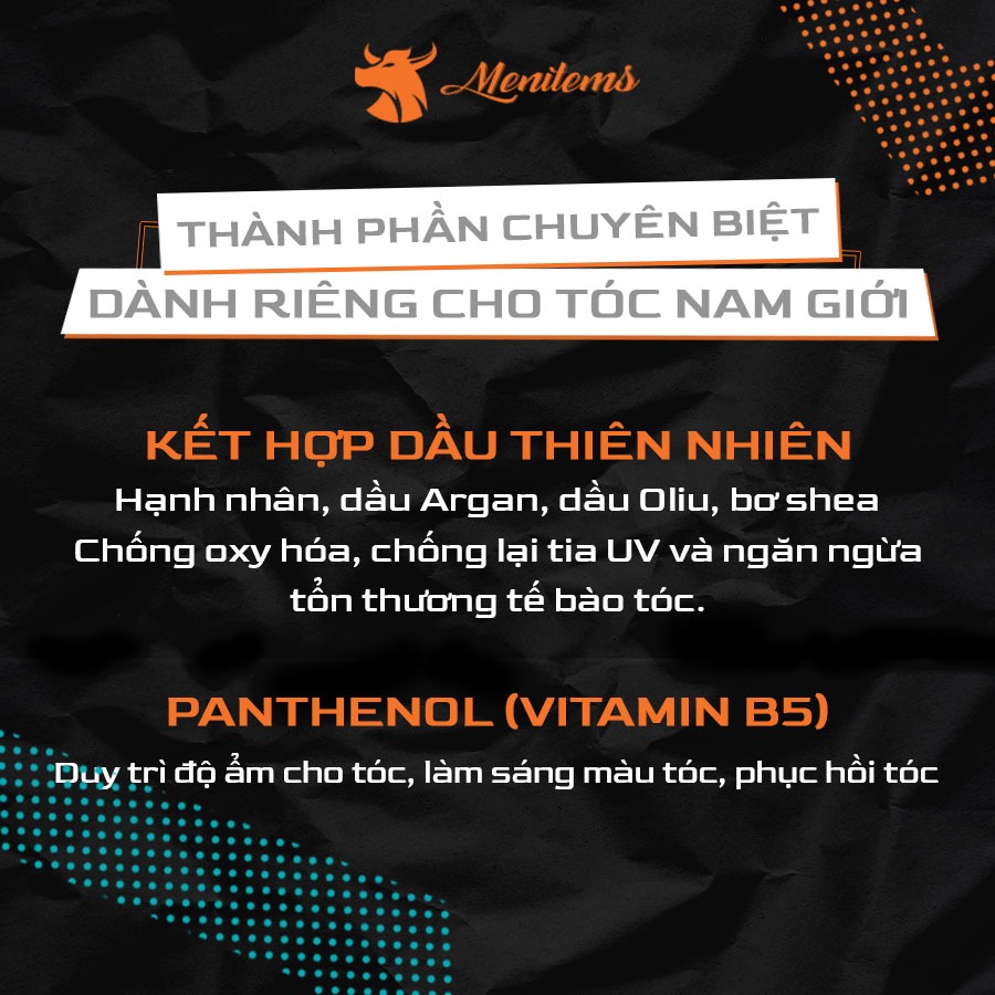 Sáp vuốt tóc Menitems, sáp vuốt tóc nam Pomade, giữ nếp, tạo kiểu lên đến 10H lưu hương lâu nước hoa Perfect Night