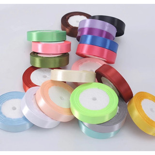 Ruy băng lụa cuộn 2 cm 23m, ruy băng lụa 2cm