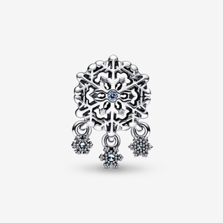 Charm xỏ pandora icy snowflake drop charm 1218 - chuẩn bạc s925