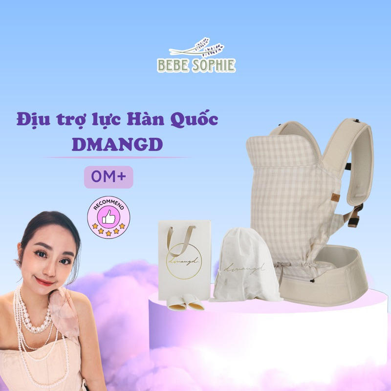 HÀNG AUTH - Địu trợ lực DMANGD Hàn Quốc - Gọn nhẹ, màu sắc trẻ trung, trợ lực êm ái