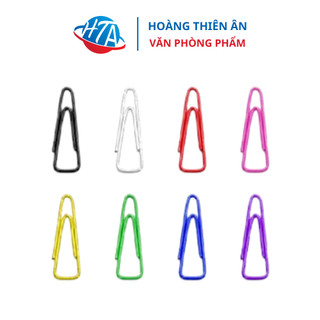 Kẹp giấy màu nhựa C62 (1 gói) | Hoàng Thiên Ân