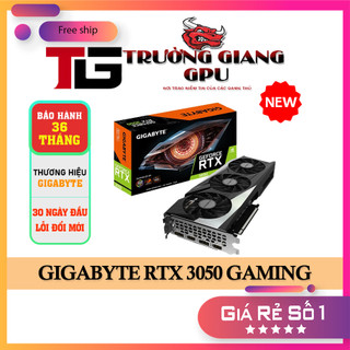 VGA card màn hình GIGABYTE GEFORCE RTX 3050 GAMING OC 8G (GV-N3050GAMING OC-8GD) mới chính hãng BH 36TH