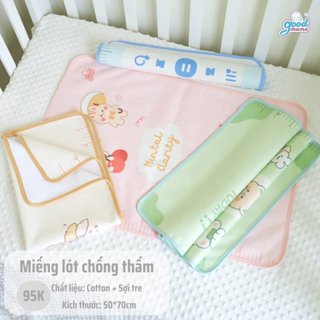 [ Goodmama ] Lót Chống Thấm Goodmama cao cấp, sử dụng 2 mặt, kích thước 50*70cm