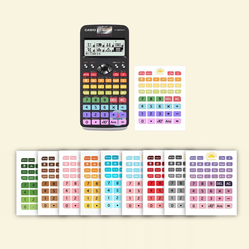 Miếng dán nút phím máy tính casio 580