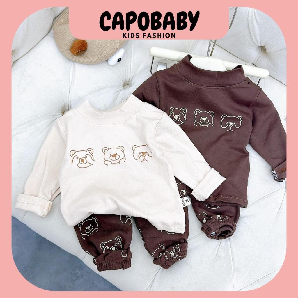 Bộ zip Lông Hàn dày ấm cho bé, bộ đồ cho bé 6-15kg