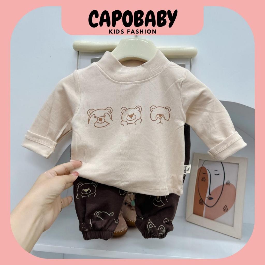 Bộ zip Lông Hàn dày ấm cho bé, bộ đồ cho bé 6-15kg