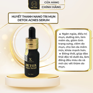 Huyết thanh nano hỗ trợ làm giảm mụn karmel detox acnes serum 10ml - dr fair