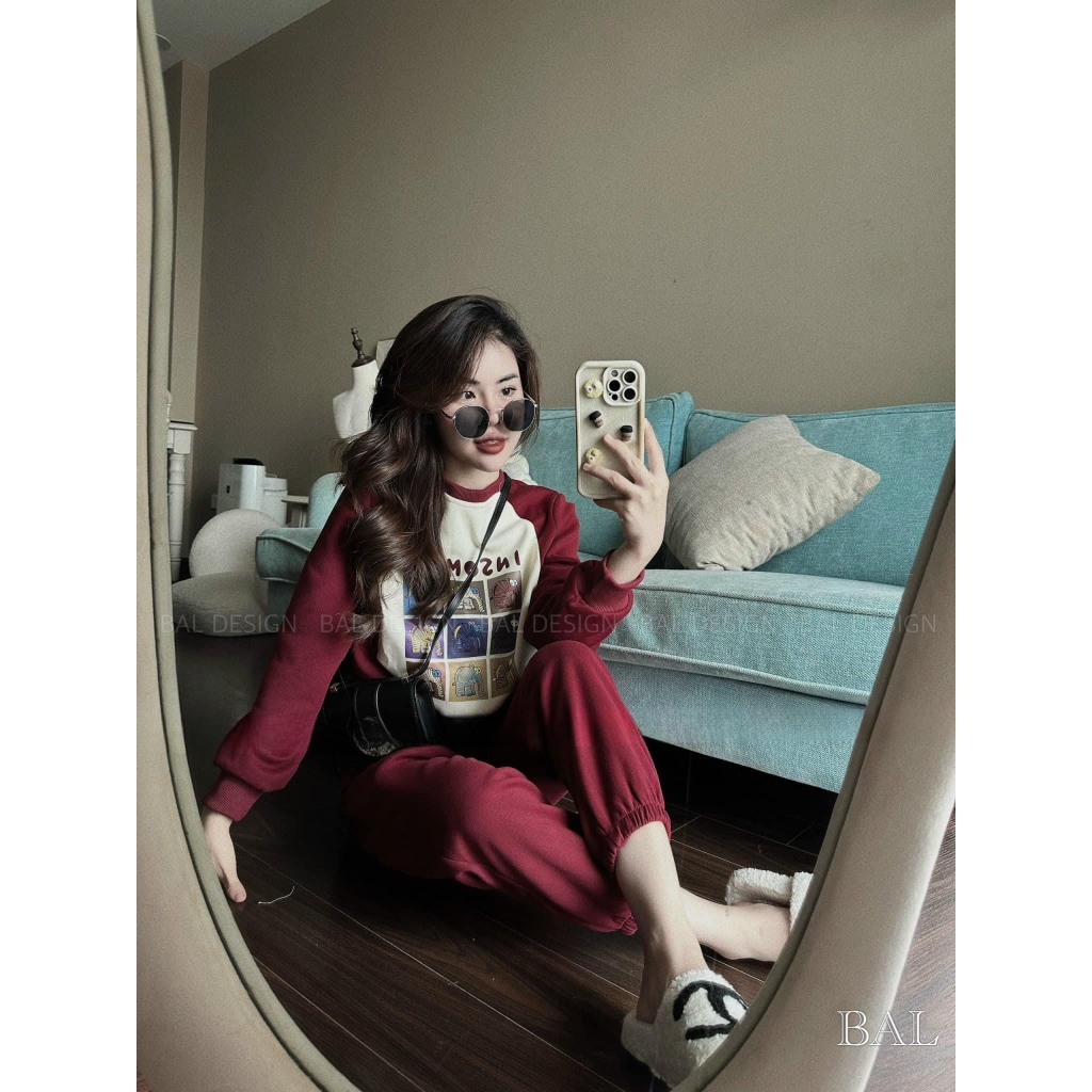 Set nỉ Voi thu đông, nỉ hình voi bo gấu đáng yêu