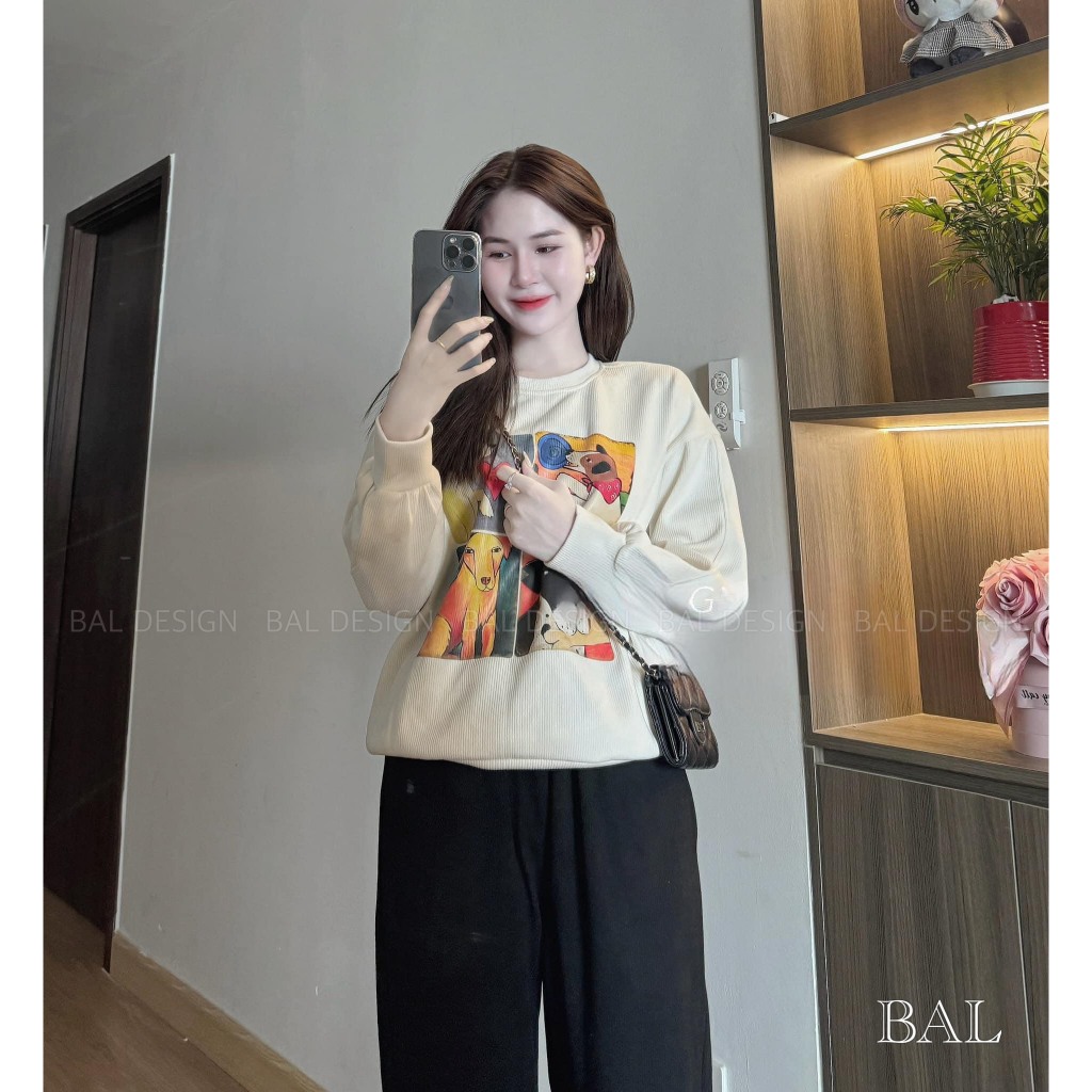 Set quần áo nỉ chó hàng thu đông, nỉ chó thu đông cutee đáng yêu