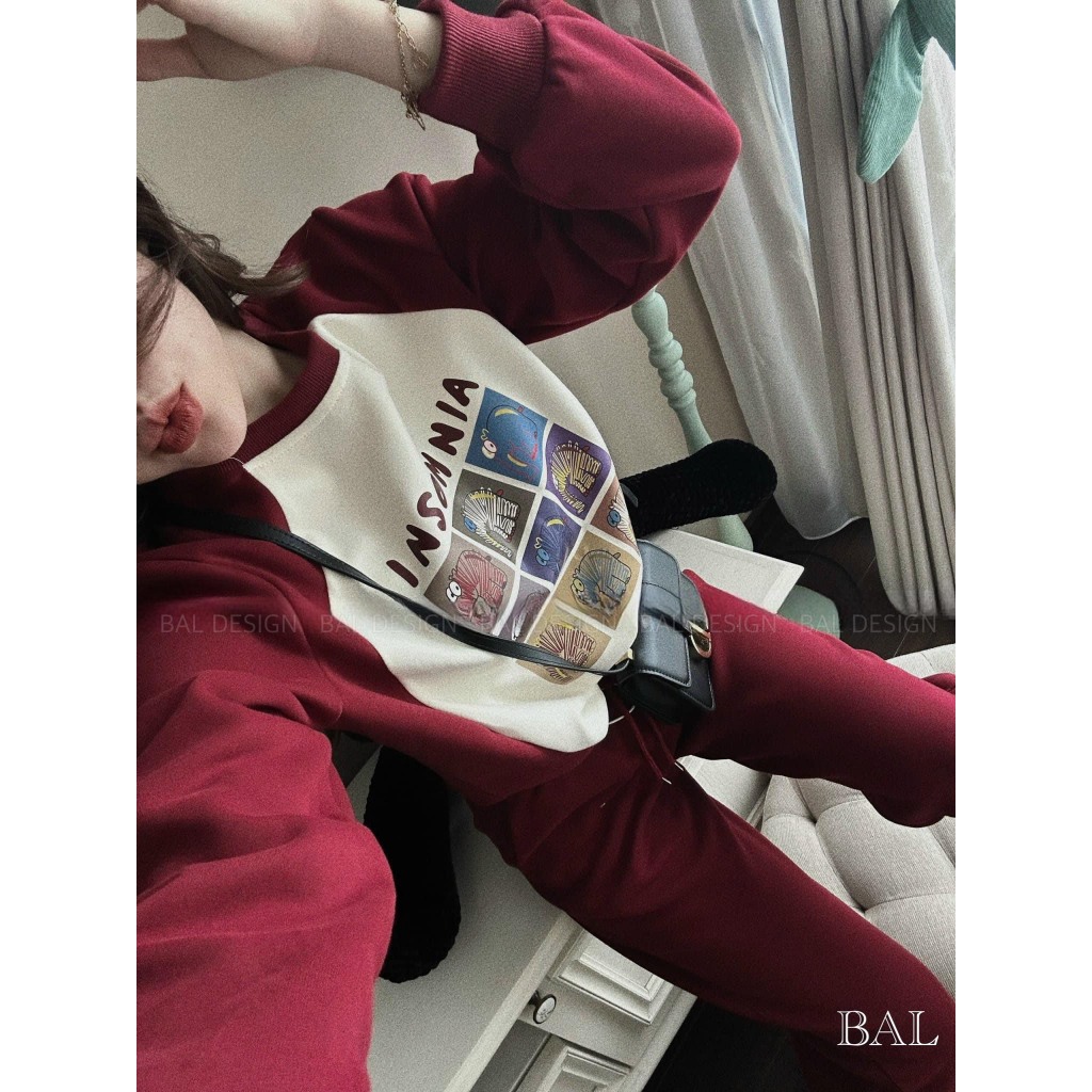 Set quần áo nỉ Voi thu đông, nỉ hình voi bo gấu cute