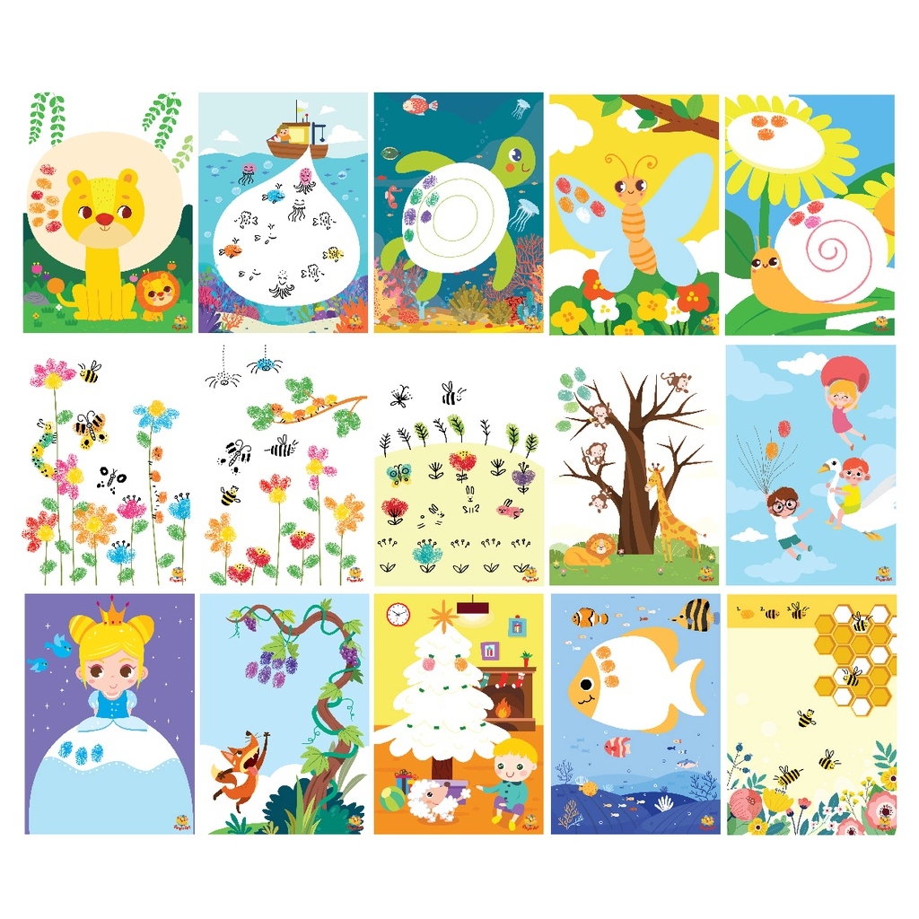 BỘ MÀU VẼ VÂN TAY CHO BÉ THỎA SỨC SÁNG TẠO