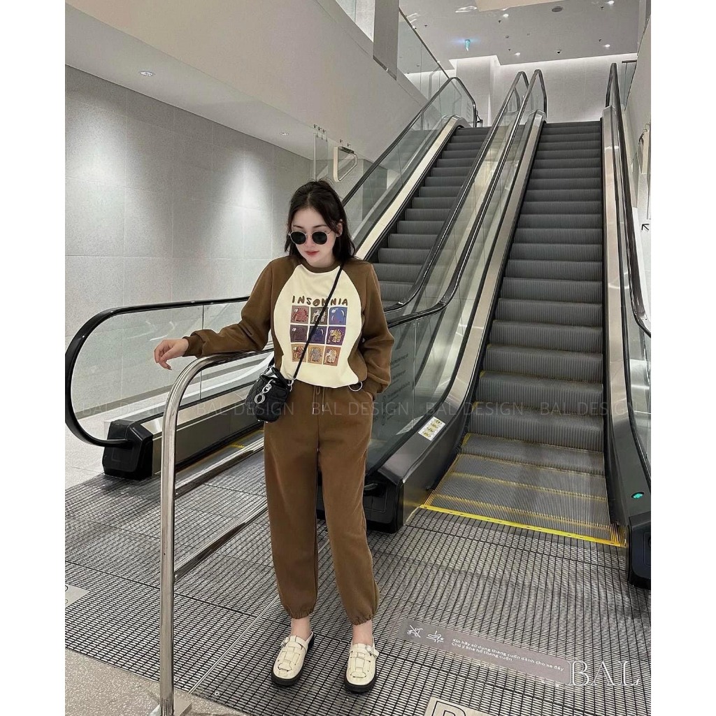 Set quần áo nỉ Voi thu đông, nỉ hình voi bo gấu cute