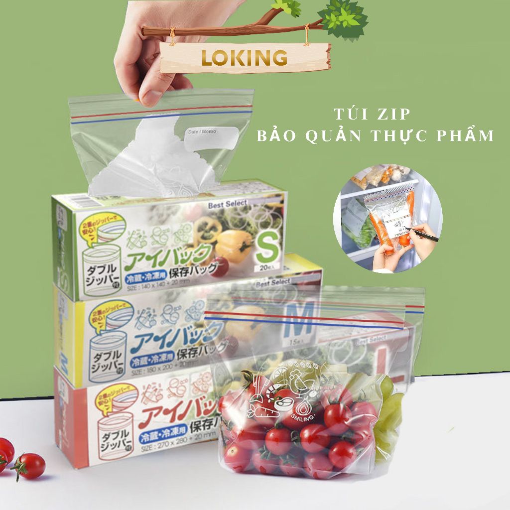Hộp túi zip đựng thực phẩm bảo quản đông lạnh - LOKING