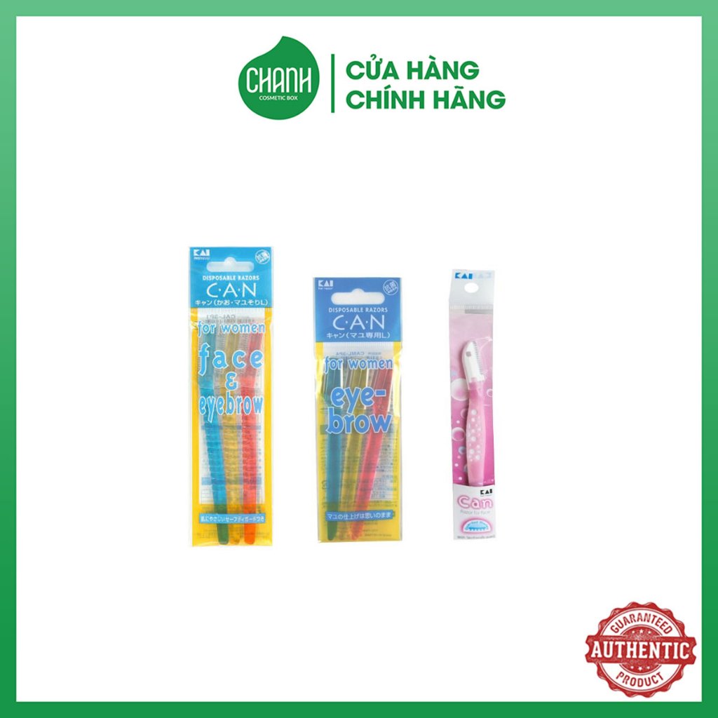 Set 3 dao cạo mày & cạo mặt KAI Nhật Bản