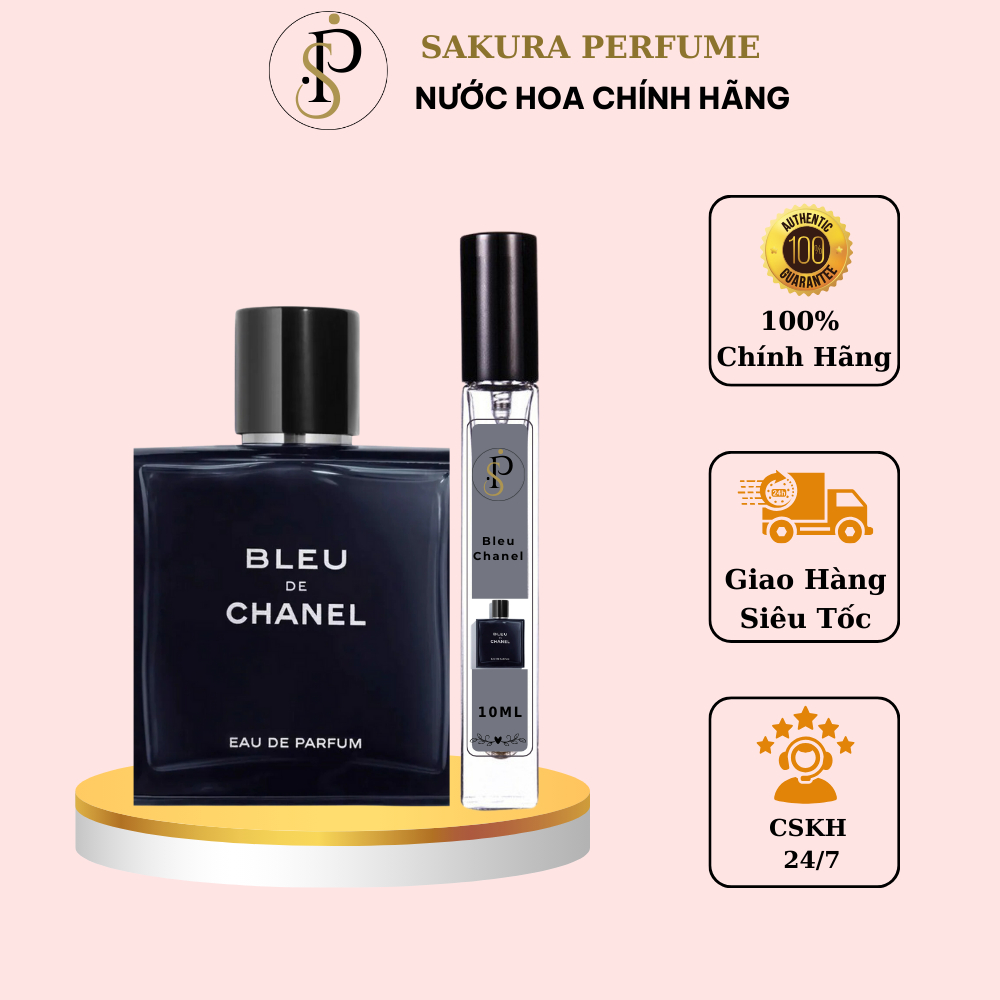 Nước hoa nam Bleu De Chanel chiết 10ml chính hãng sang trọng quyến rũ | Sakura Perfume