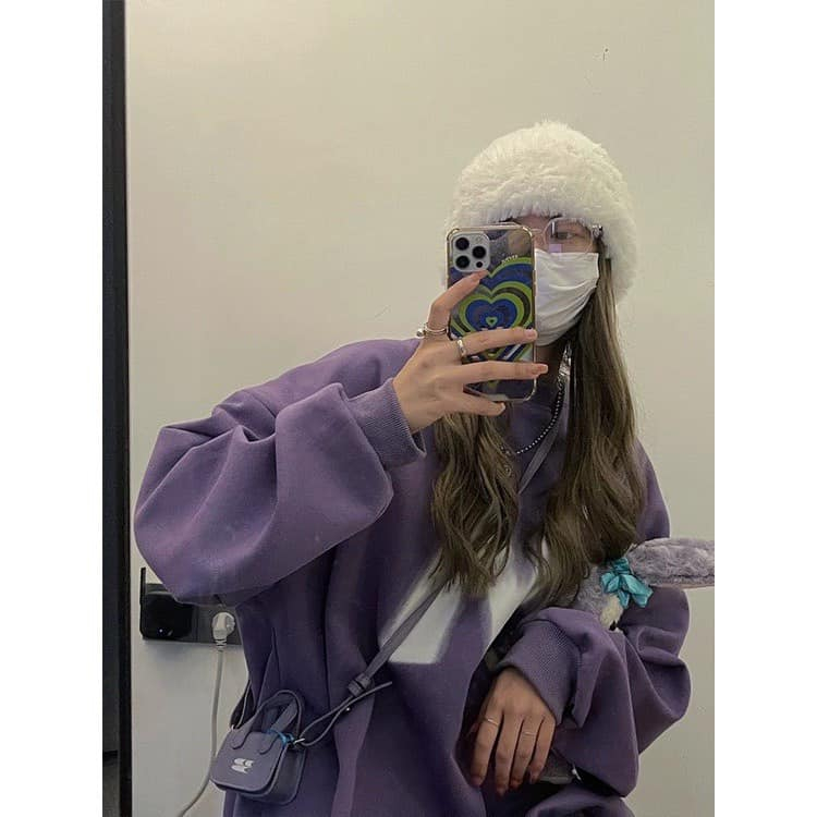 Áo Sweater Chữ N Chất Nỉ Ngoại Unisez nam Nữ Freesize