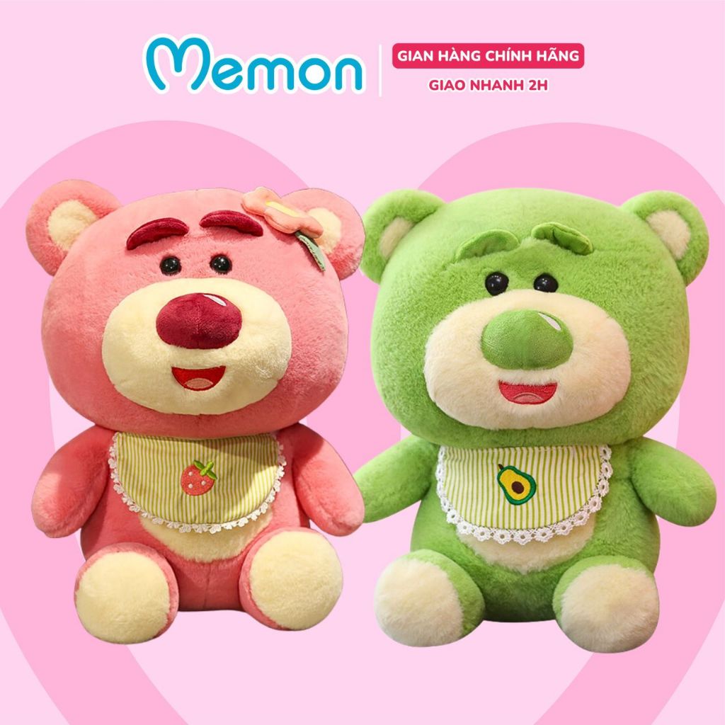 Gấu Bông Lotso Huggin Bear Baby Đeo Yếm Cao Cấp Memon