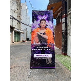 [0.8m x 1.8m] Chân đế standee chữ X cường lực siêu cứng