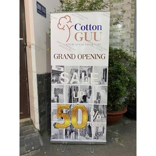 [0.6m x 1.6m] [0.8m x 2m] Đế standee cuộn cao cấp - Standee chân đế Inox