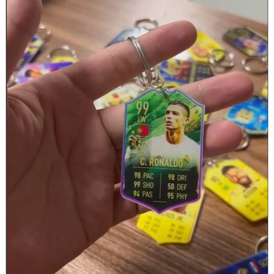 Móc khóa in hình thẻ cầu thủ fifa online, in hình cầu thủ theo yêu cầu