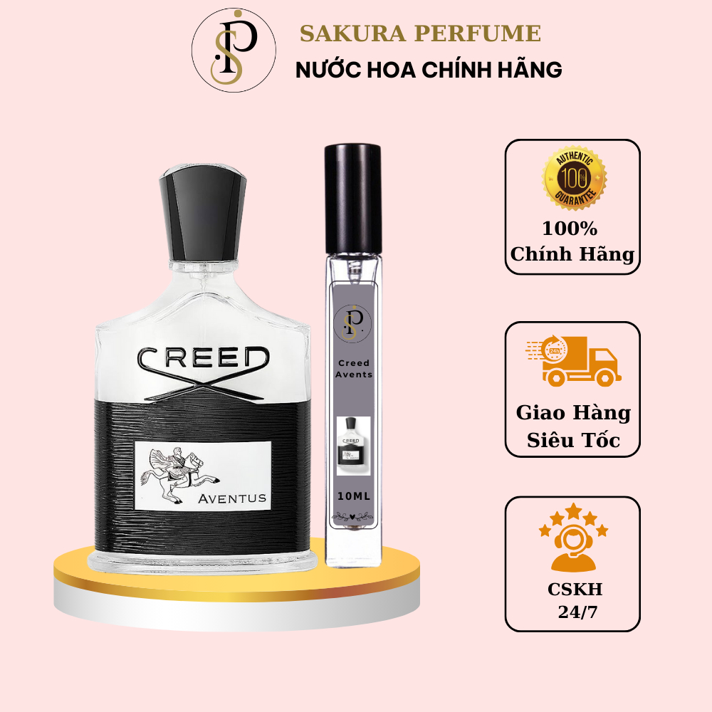 Nước hoa nam Creed aventus chai chiết 10ml thơm lâu lịch lãm | Sakura Perfume