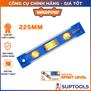 Thước thủy mini 225mm wadfow wsl4310 có 3 nam châm hút, 3 lọ nước bọc nhôm và nhựa abs