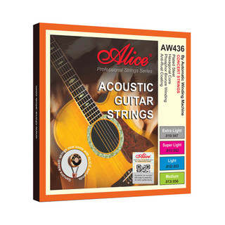 Bộ dây đàn Guitar Acoustic - Alice AW436 - Plated Steel Plain string, Phosphor Bronze Winding, Anti-Rust Coating