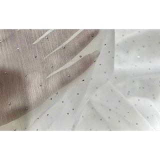 vải tơ xước đính đá 3 màu