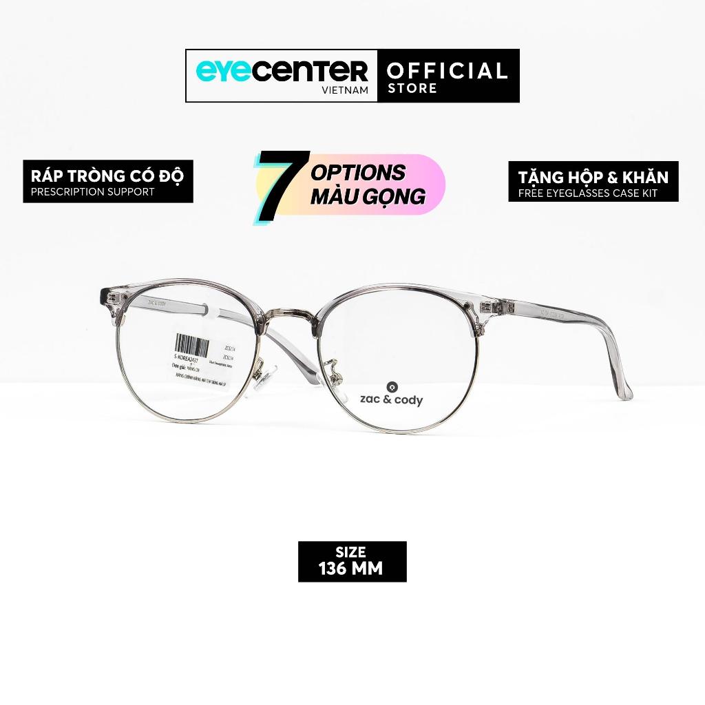 Gọng kính cận nam nữ chính hãng C35-S by ZAC & CODY nhựa dẻo nhập khẩu by Eye Center