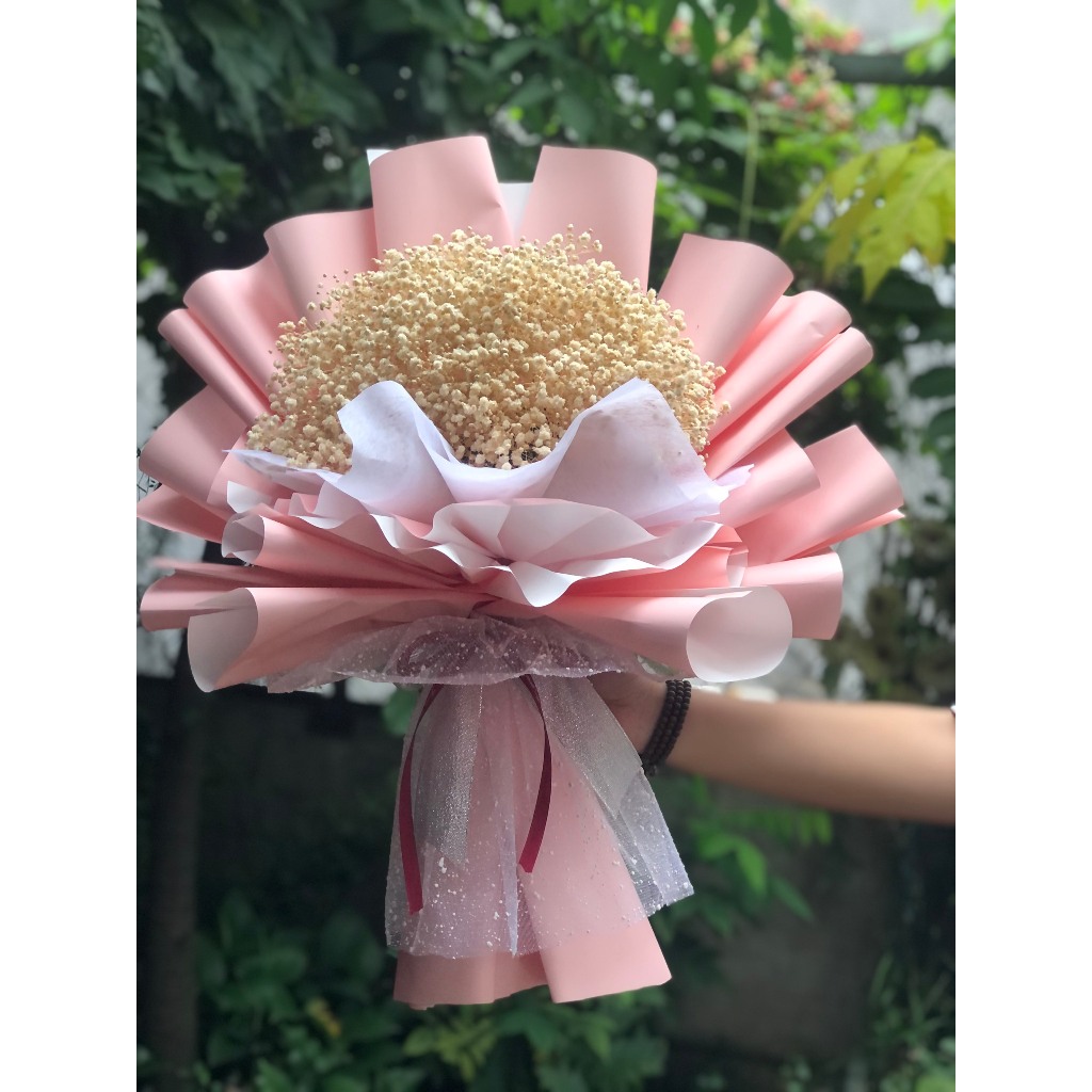 Bó Hoa Babi Khô Màu Tự Nhiên Làm Quà Tăng