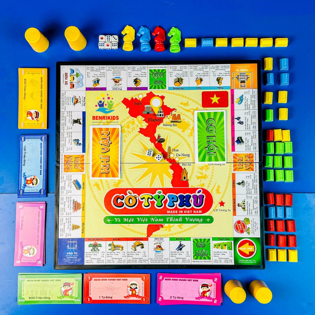Cờ Tỷ Phú Dạy Con Tư Duy Làm Giàu Board Game 31x31cm Kiêm Hộp Đựng