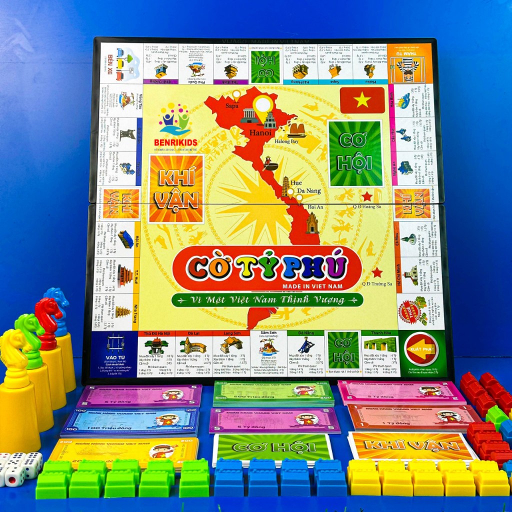 Cờ Tỷ Phú Dạy Con Tư Duy Làm Giàu Board Game 31x31cm Kiêm Hộp Đựng
