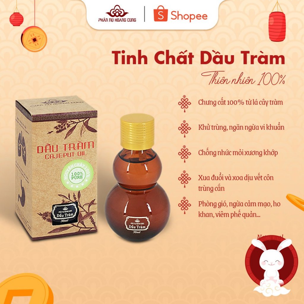 Tinh Chất Dầu Tràm, Thiên Nhiên Nguyên Chất 100% Phấn Nụ Hoàng Cung Dung Tích 100ml